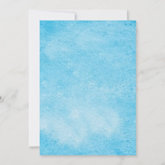 Zeester op Waterverf bruiloft uitnodiging (Achterkant)