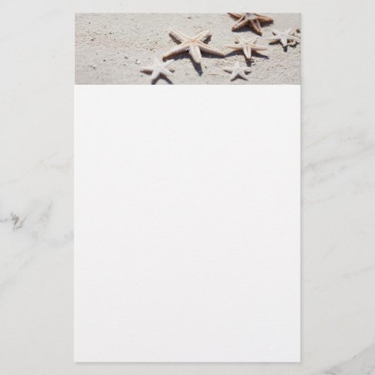 Zeester op zand briefpapier (Voorkant)