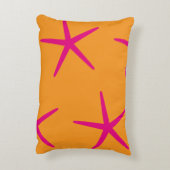 Zeester Oranje Roze Kust Tropische Kunst Strand Accent Kussen (Achterkant (Verticaal))