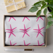 Zeester Patronen Roze Wit Strand Nautisch Schattig Tissuepapier (Geschenk)