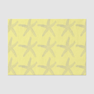 Zeester Patroon Strand Kust Geel Custom Kleur Tissuepapier