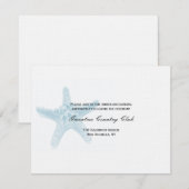 Zeester Reception Card - Blauw Informatiekaartje (Voorkant / Achterkant)