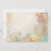 Zeester schelp geometrisch gouden feest foto kaart (Achterkant)