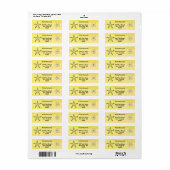 Zeester Schelp Oud Papier Aangepast Etiket (Full Sheet)