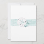 Zeester schelpen moderne elegante strand bruiloft kaart (Achterkant)