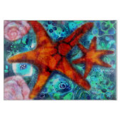 Zeester Seashells Beach Kust Nautisch Abstract Snijplank (Voorkant)