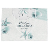 Zeester Shellen Moderne Elegante Strand Bruiloft F Groot Cadeauzakje (Achterkant)