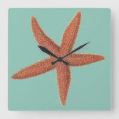 Zeester - Sherman Denton Fish Lithograph Vierkante Klok (Voorkant)