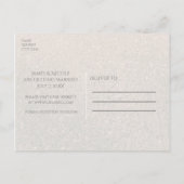 Zeester Sterke Witte Strand Bruiloft Save the Date Aankondigingskaart (Achterkant)