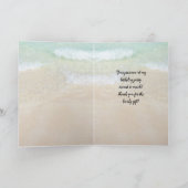 Zeester strand scène bedankkaart (Binnen)