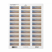 Zeester, Strand, Zonsondergang Retouradreslabel Etiket (Full Sheet)