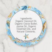 🌊 Zeester Waterverf Strand-thema zeep hang Labels (Achterkant)