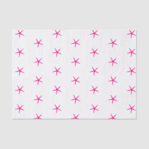 Zeesterpatronen Roze Witte Strand Nautilus 2022 Tissuepapier