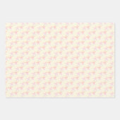 Zeesterpatroon op witte gele roze pasteltinten inpakpapier vel (Voorkant 3)