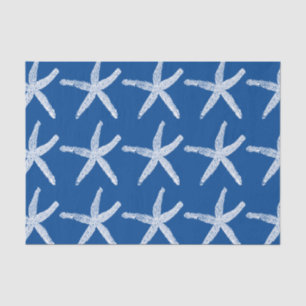 Zeesterpatroon Strand Nautilisch Kust Marineblauw Tissuepapier