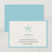 Zeesterren - Aquamarijn ontvangstkaarten Kaart (Voorkant / Achterkant)