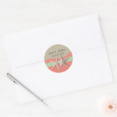Zeesterren & Burlap Shell Koraal Ronde Sticker (Envelop)