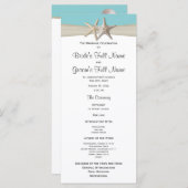 Zeesterren en Burlap Aqua Beach Programma (Voorkant / Achterkant)