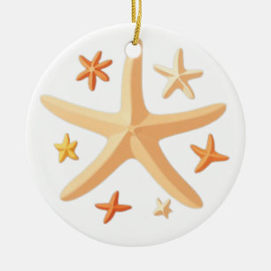 Zeesterren en de Kleine Ones Keramisch Ornament