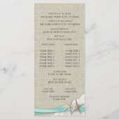 Zeesterren en Kant bruiloft programma (Achterkant)