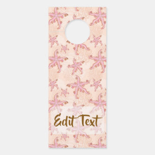 Zeesterren en koraalroze pastelpatroon
