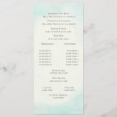 Zeesterren en Lace Aqua huwelijksprogramma Programma (Achterkant)