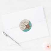 Zeesterren en netten ronde sticker (Envelop)