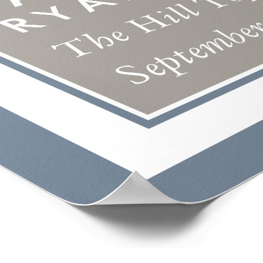 Zeesterren en Zanddollar - Strand Bruiloft Welkom Poster (Hoek)