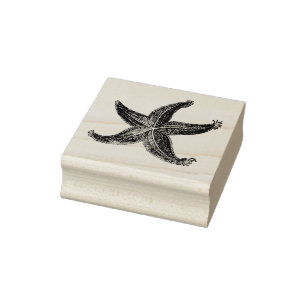 Zeesterren  geëtst Zee Sterren Oceaan thema Rubberstempel