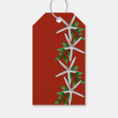 Zeesterren Kerst Rode Gift Labels Cadeaulabel (Achterkant)
