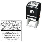 Zeesterren kust monogram retour adres zelfinktende stempel (In situ)