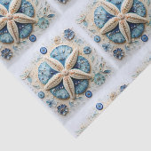 Zeesterren nautische kust strand decoupage tissuepapier (Detail)