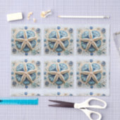 Zeesterren nautische kust strand decoupage tissuepapier (Craft)