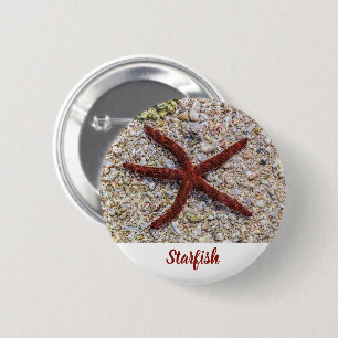 Zeesterren Oceaan Strand Retro Souvenir Ronde Button 5,7 Cm