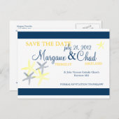 Zeesterren Save the Date Briefkaart (Voorkant / Achterkant)