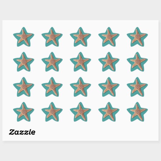 Zeesterren Sticker - Turquoise (Vel)