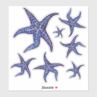 Zeesterren Stickers - BLAUW