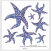Zeesterren Stickers - BLAUW (Vel)