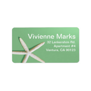 Zeesterren Vingers Strand   Munt groen Etiket