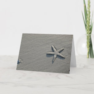 Zeesterren Zand Strandfoto Kaart