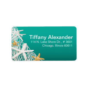 Zeesterrennetten strand Aqua Etiket