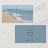 Zeestrand en golven visitekaartje (Voorkant / Achterkant)