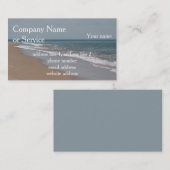 Zeestrand en golven visitekaartje (Voorkant / Achterkant)