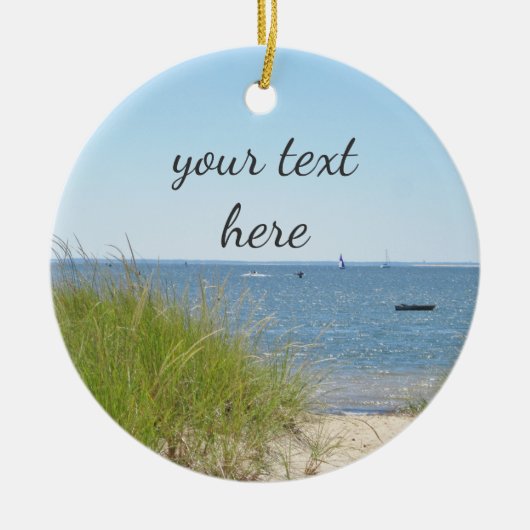 Zeestrand Keramisch Ornament (Voorkant)