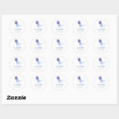 Zeestrand onder het Baby shower van de Zee Ronde Sticker (Vel)