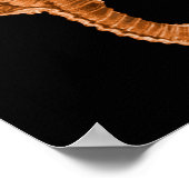 Zeestrand op de zee, zeeoever, zwart poster (Hoek)