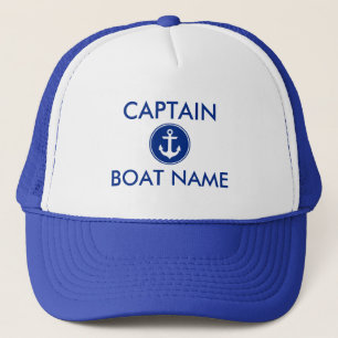 Zeevaart Blauwe Anker Gepersonaliseerde Boot Trucker Pet