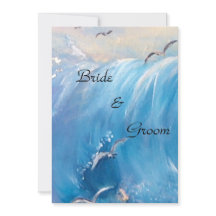     Zeevaart bruiloft met golf uitnodiging