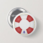 Zeevaart preserver van het Leven Ronde Button 5,7 Cm (Voorkant /achterkant)