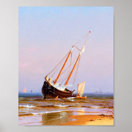 Zeevaart, schip van Alfred Thompson Bricher Poster (Voorkant)